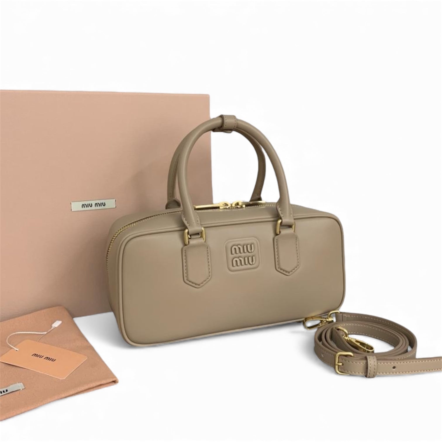 Miu Miu Leather Mini Top Handle Bag