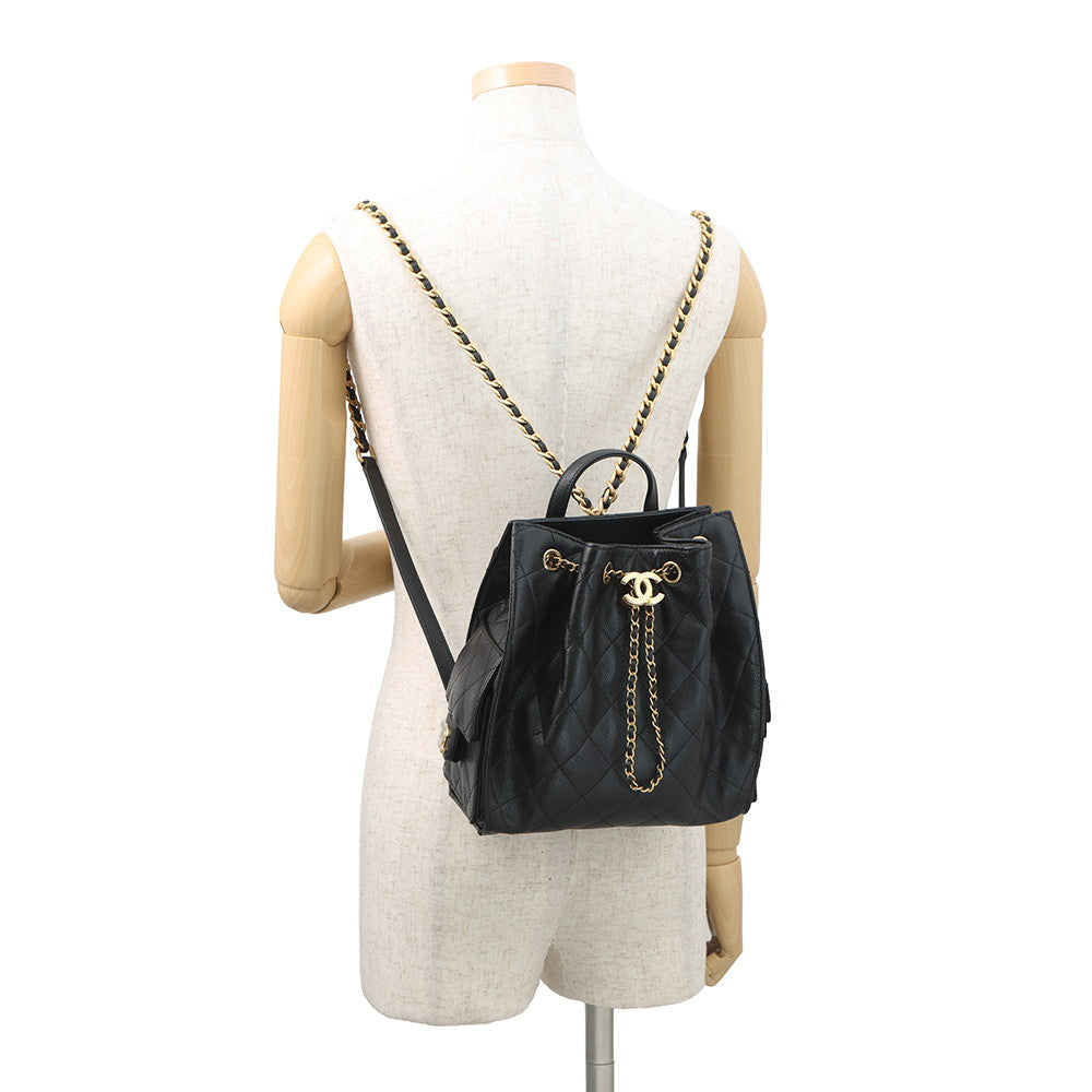 Chanel Quilted Drawstring Backpack