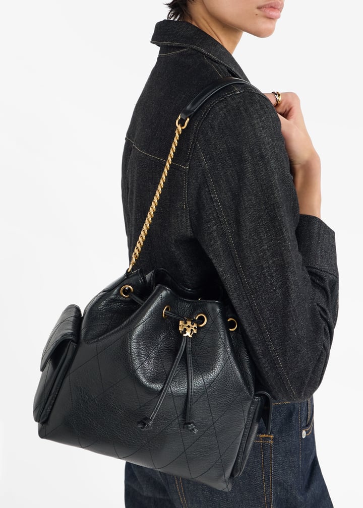 Tory Burch Charlie Quilted Drawstring Shoulder Bag