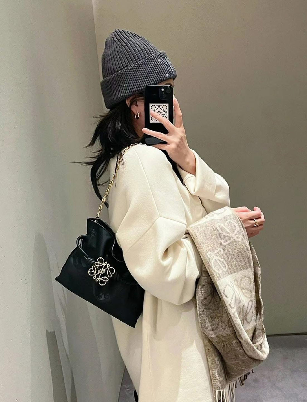 Loewe Anagram Chain Bucket Bag