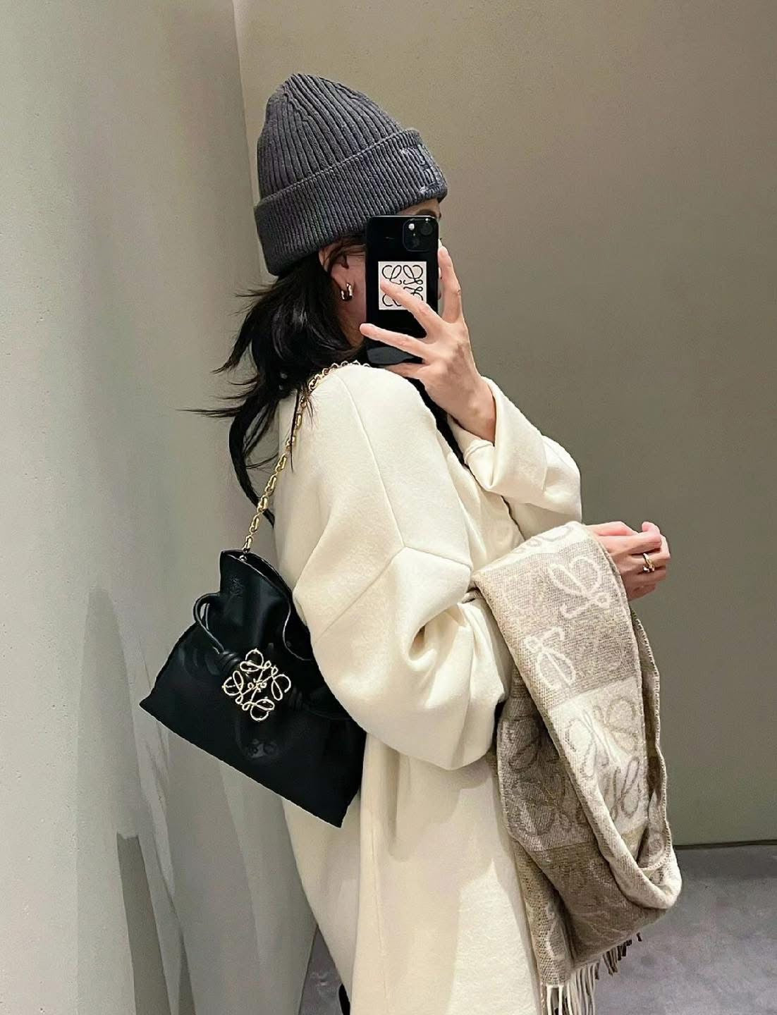 Loewe Anagram Chain Bucket Bag