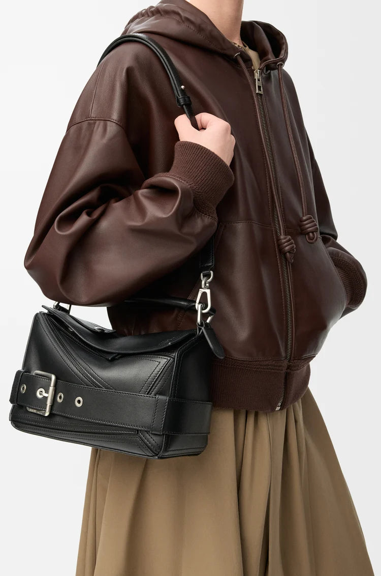 LOEWE Puzzle Biker belted leather