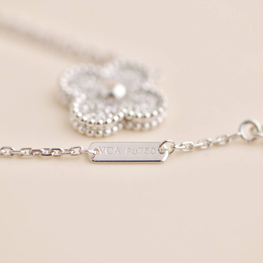 Van Cleef Vintage Alhambra pendant Silver Necklace