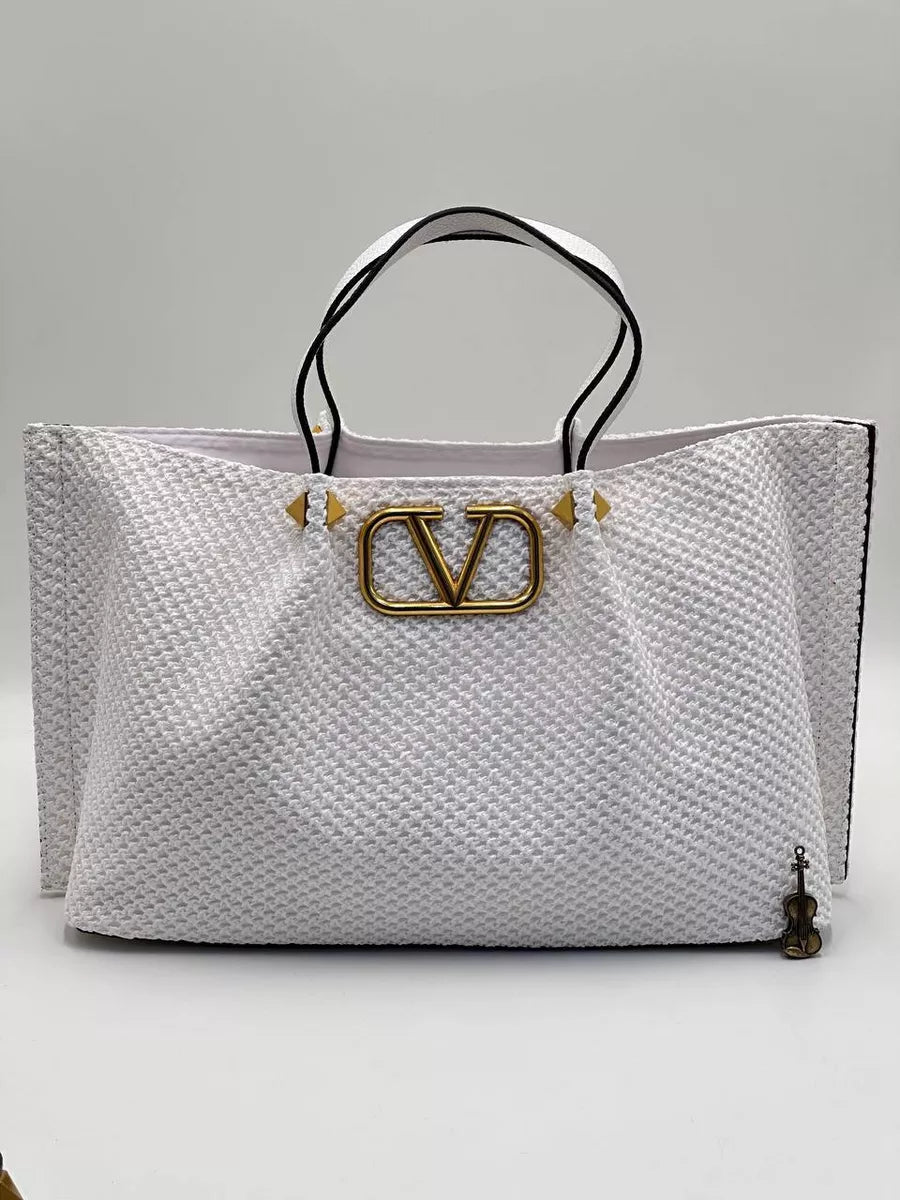 Medium Straw Tote Valentino Bag