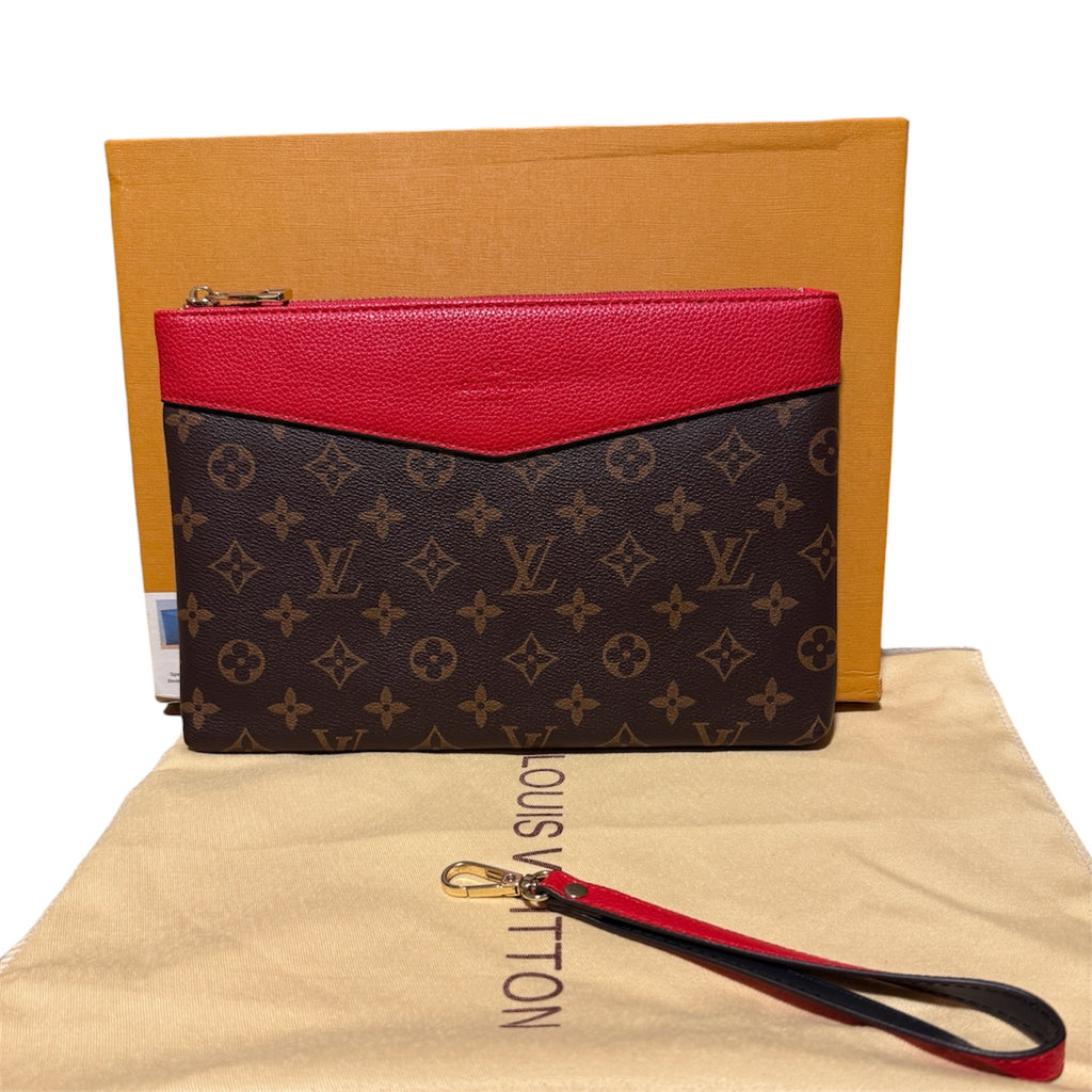 Louis Vuitton Monogram Pochetta – Red Trim