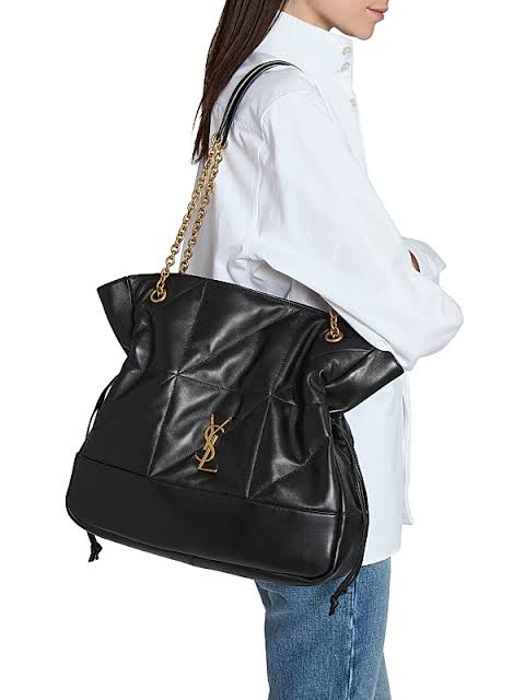 SAINT LAURENT Jamie Shopping appliquéd quilted leather shoulder bag