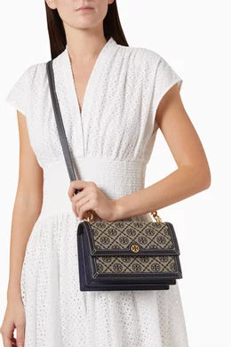 Tory Burch T Monogram Jacquard Crossbody Bag
