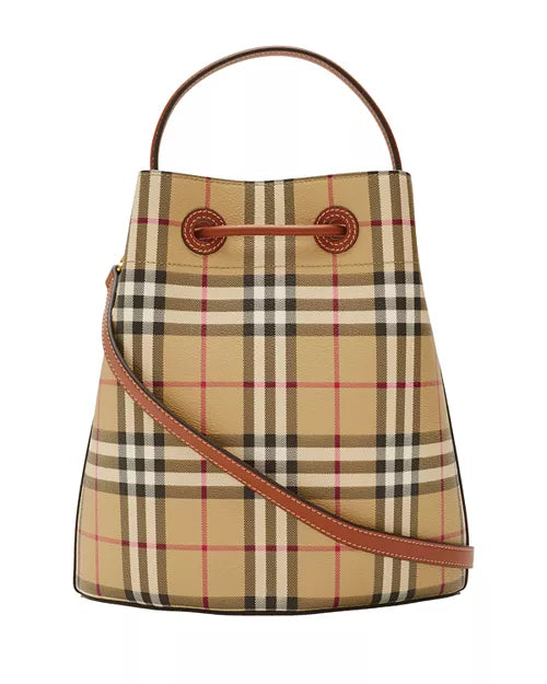 Burberry TB Monogram Check Bucket Bag