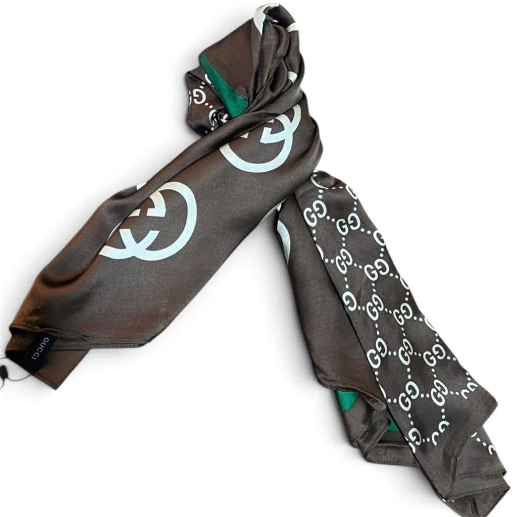 Gucci GG Monogram Web Stripe Scarf