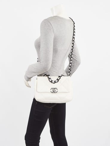 Chanel 19 Large Flap Bag in Bi-Color Quilted Lambskin