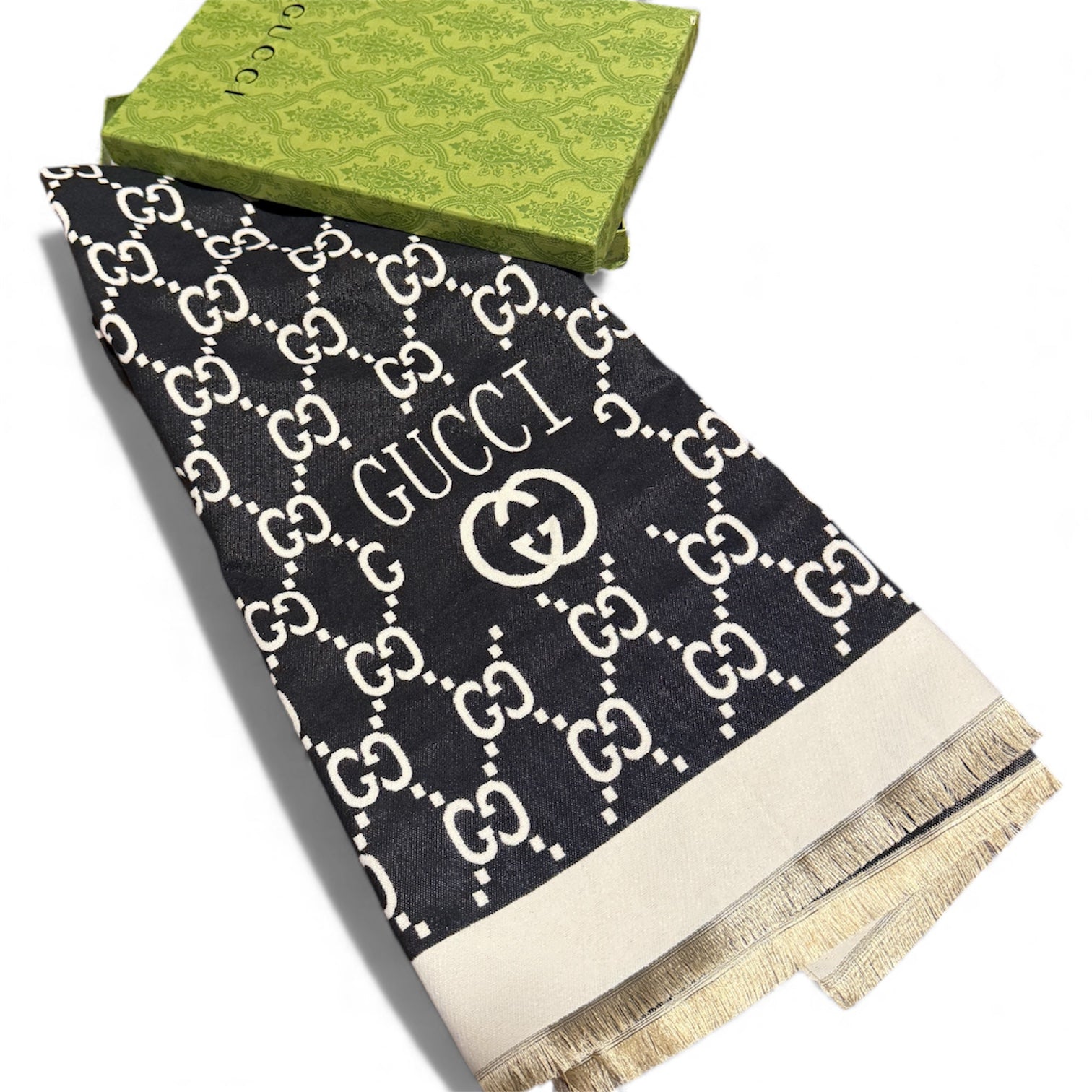 Gucci GG Monogram Wool Scarf