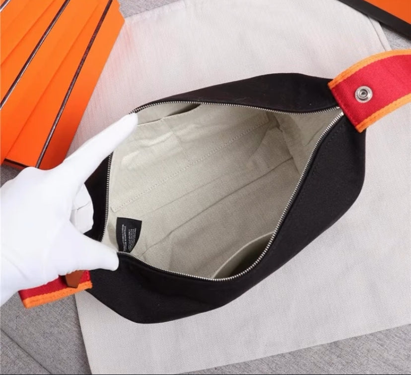 Hermès Canvas Pouch