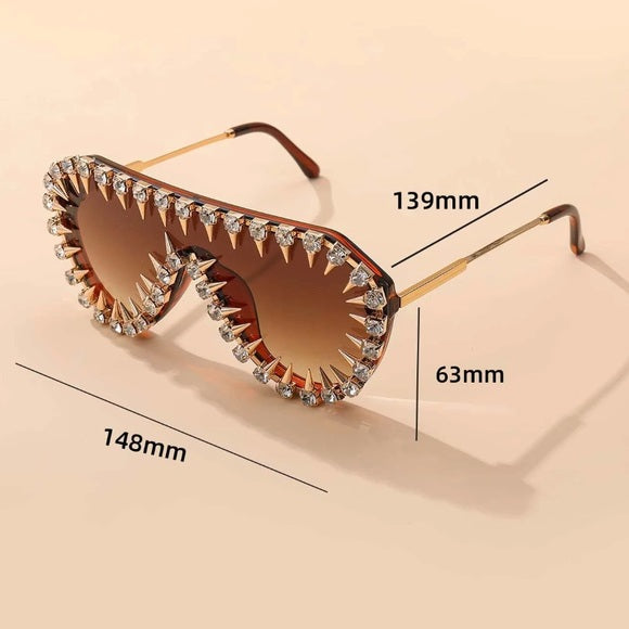 Gucci Crystal Spike Mask Sunglasses