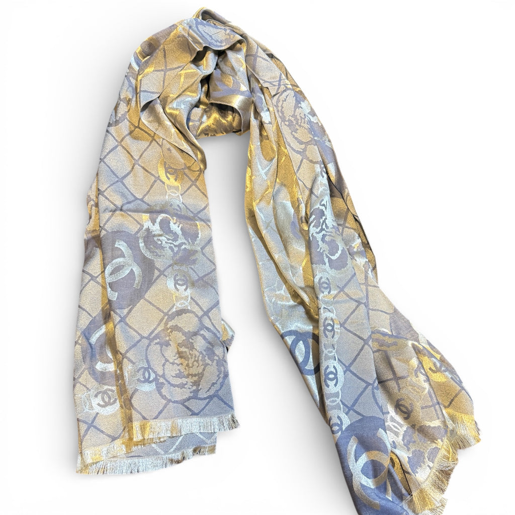 Chanel Double-Face Silk Scarf