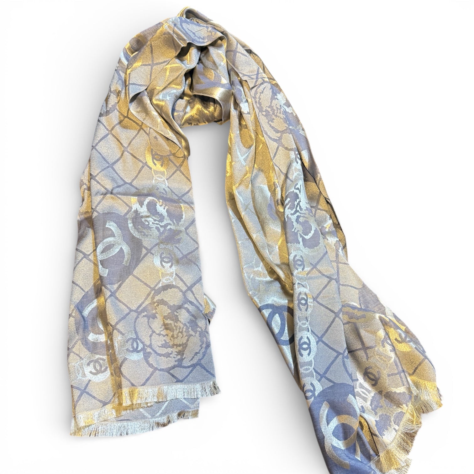 Chanel Double-Face Silk Scarf