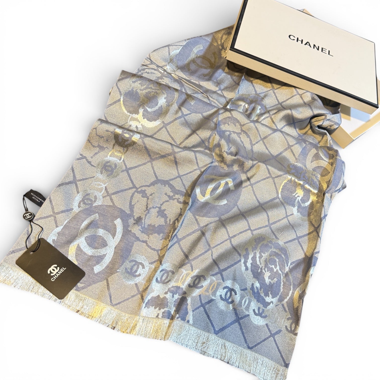 Chanel Double-Face Silk Scarf