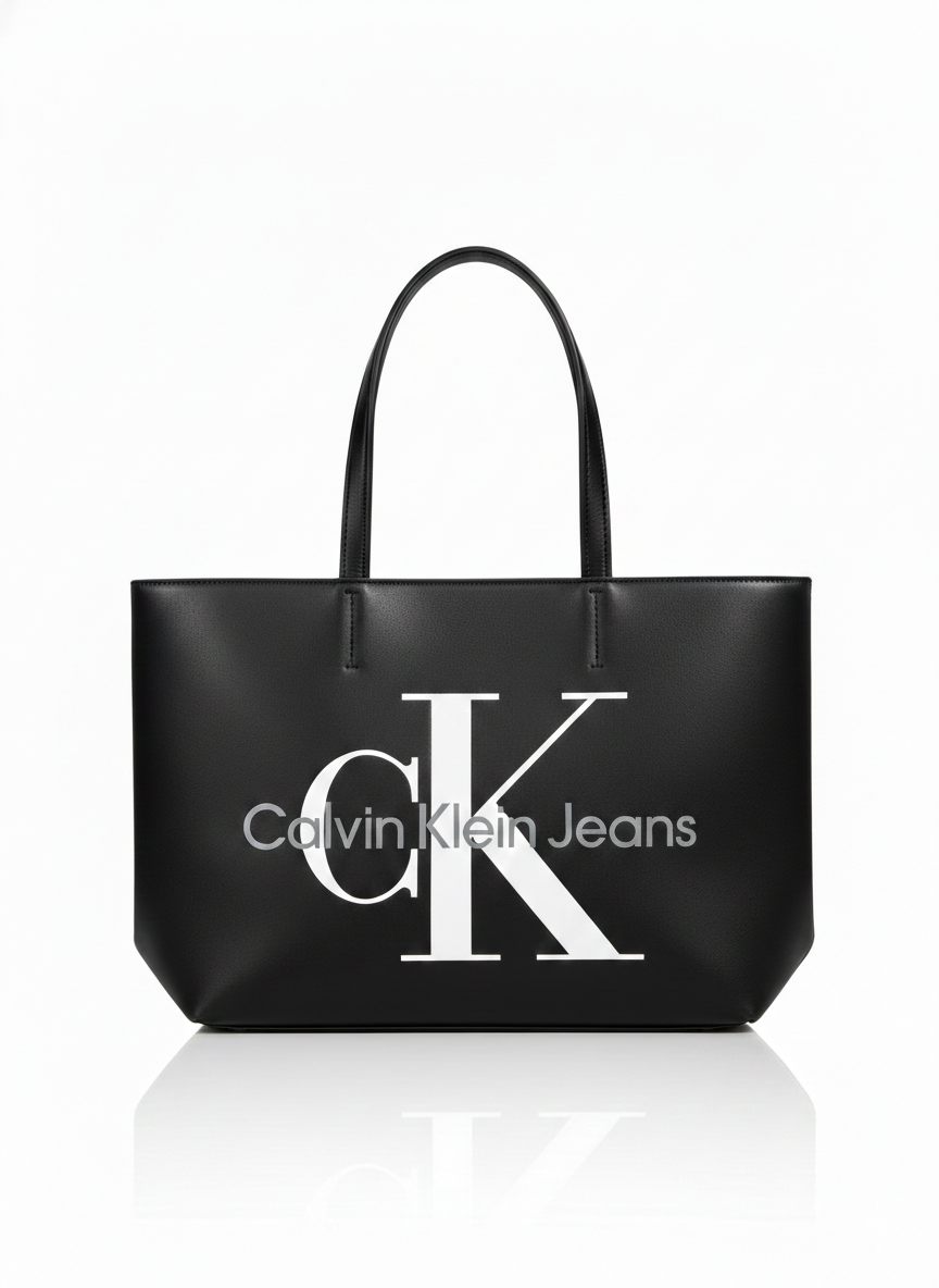 Calvin Klein Jeans Logo Embossed Tote Bag