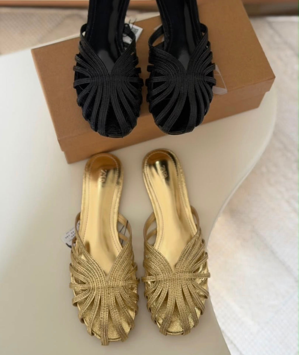 Zara Knotted Mule Slippers