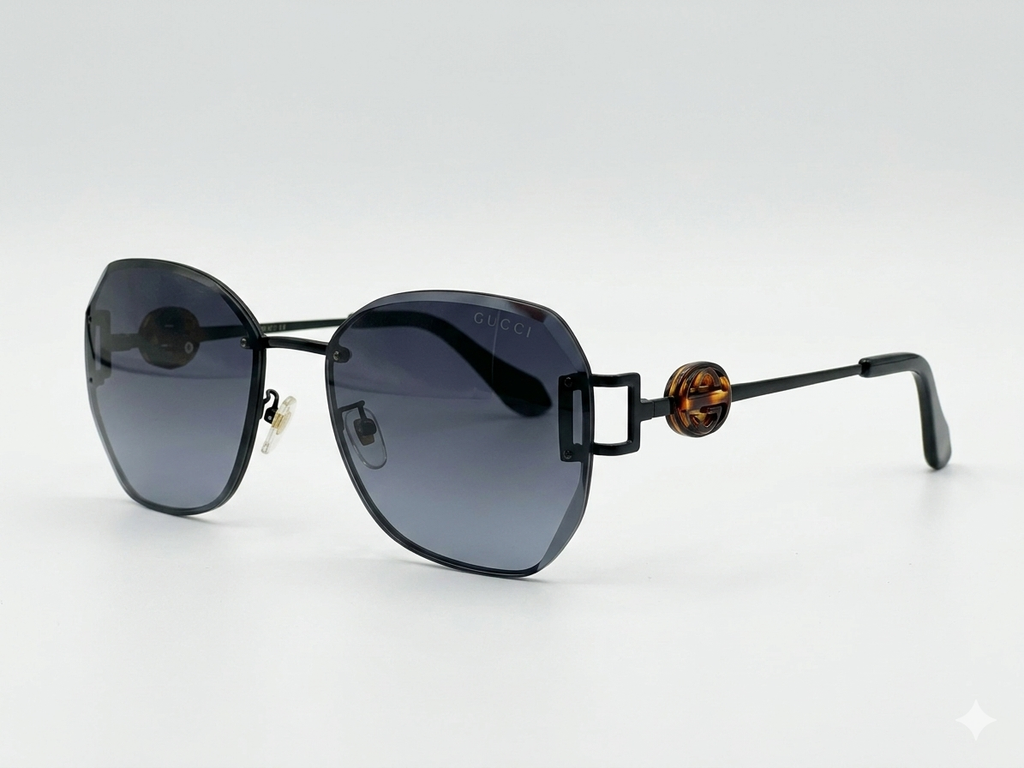 Gucci Rimless Geometric Sunglasses