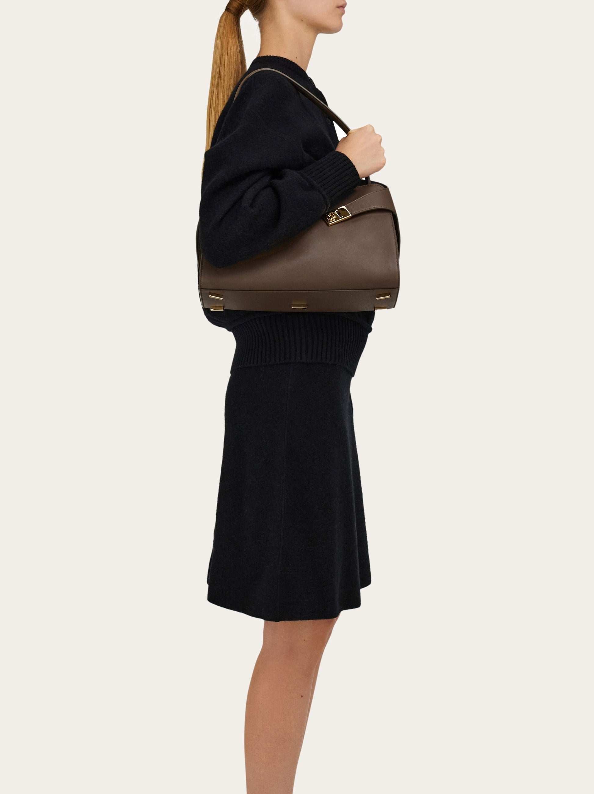 Ferragamo Hug Soft Shoulder Bag (M