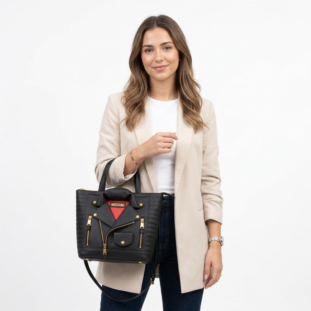 Moschino Biker Jacket Tote Bag