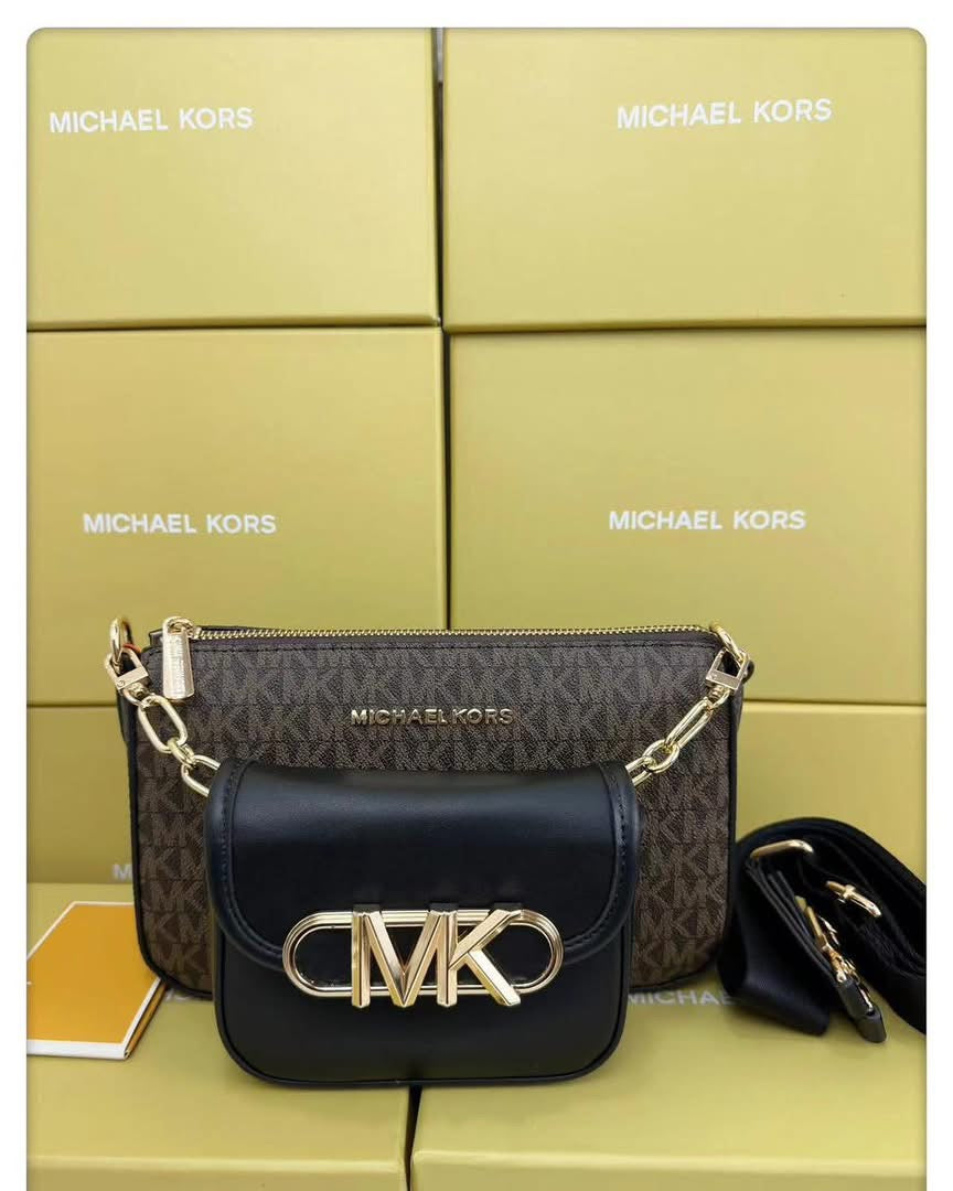 MICHAEL KORS PARKER EMPIRE SIGNATURE LOGO 2-IN-1 CROSSBODY BAG