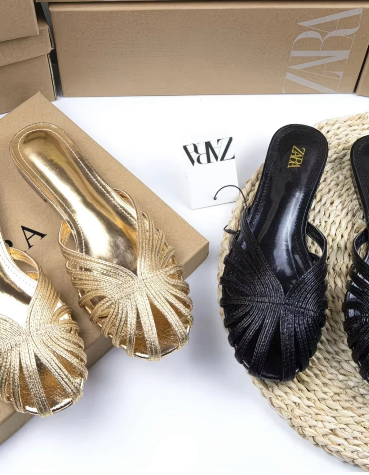 Zara Knotted Mule Slippers