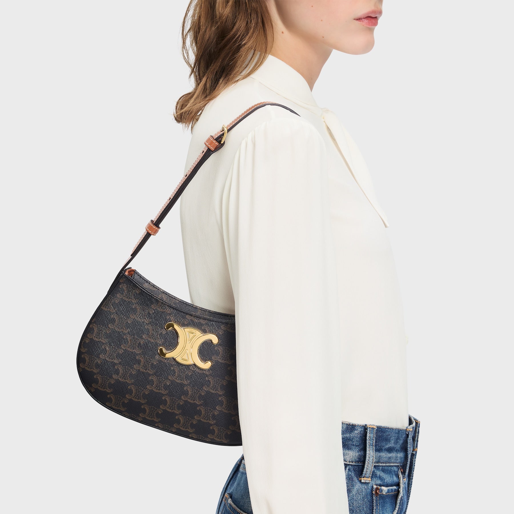 CELINE Small Tilly Bag in Shiny Calfskin