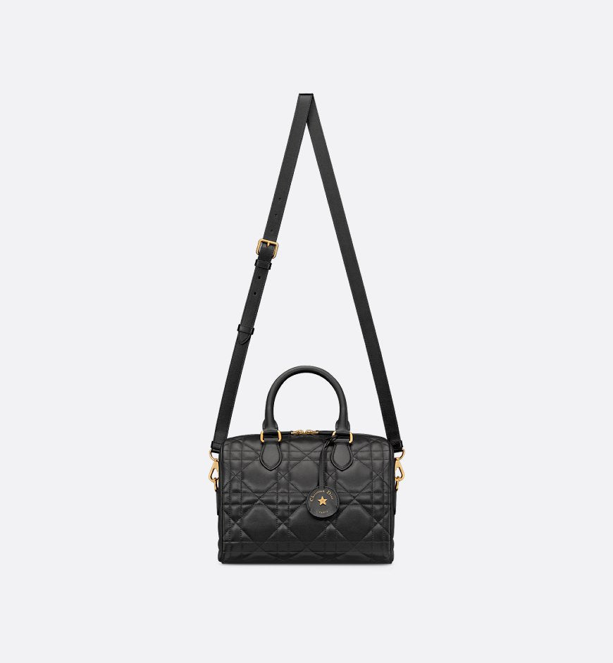 CHRISTIAN DIOR Lady D-Joy Bowling Bag in Cannage Lambskin