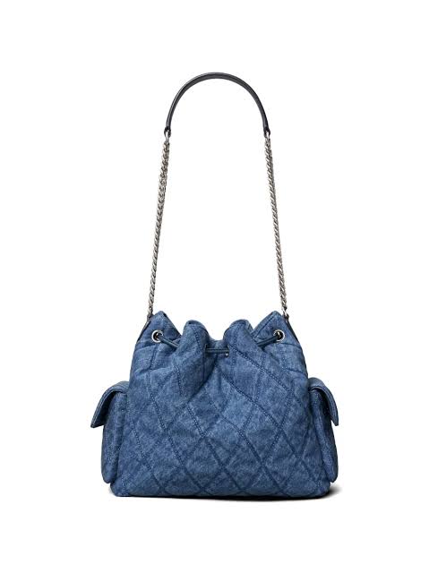 Tory Burch Charlie Quilted Drawstring Shoulder Bag