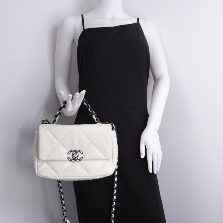 Chanel 19 Large Flap Bag in Bi-Color Quilted Lambskin