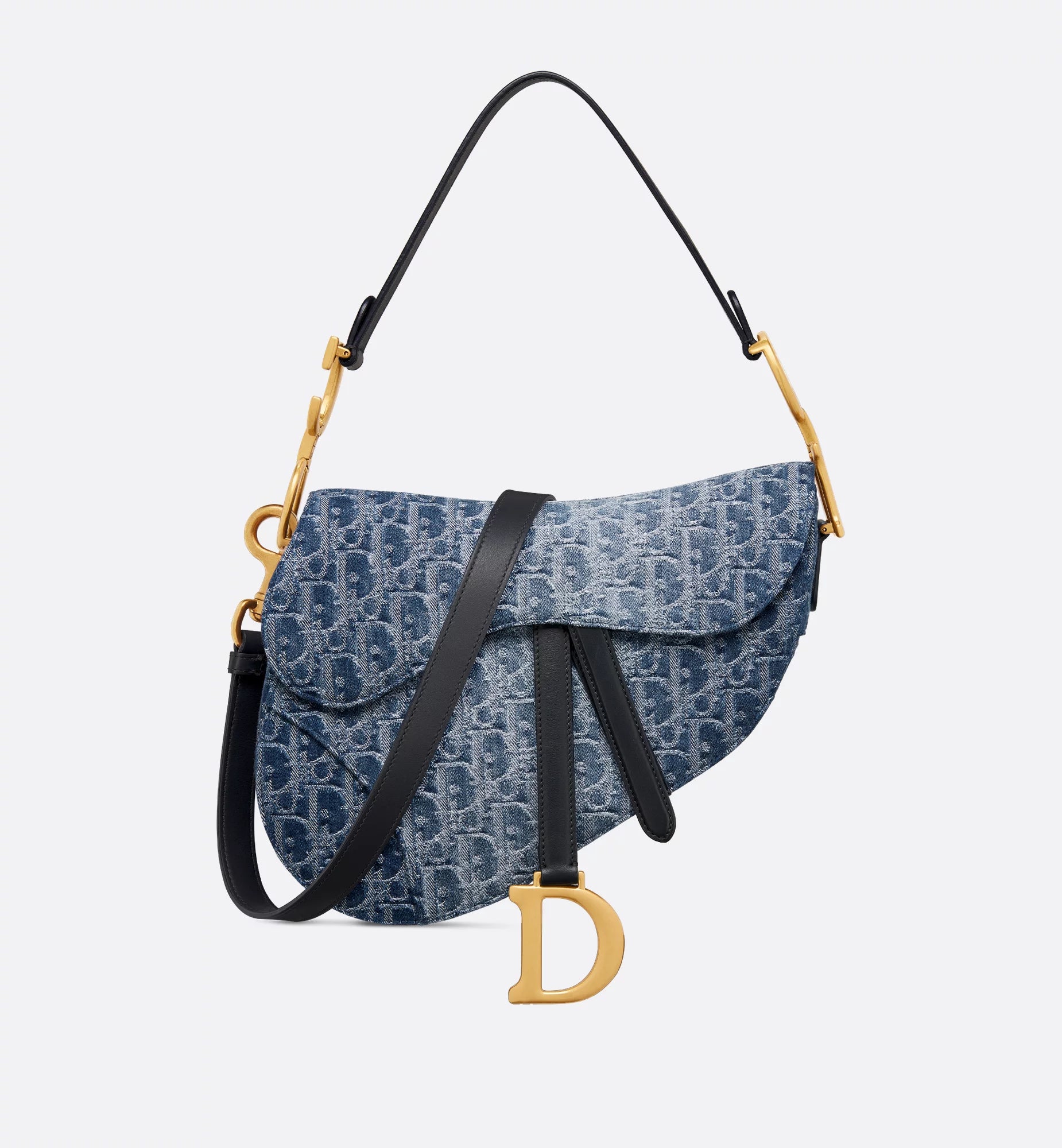 Dior Saddle Bag Blue Denim Oblique Jacquard