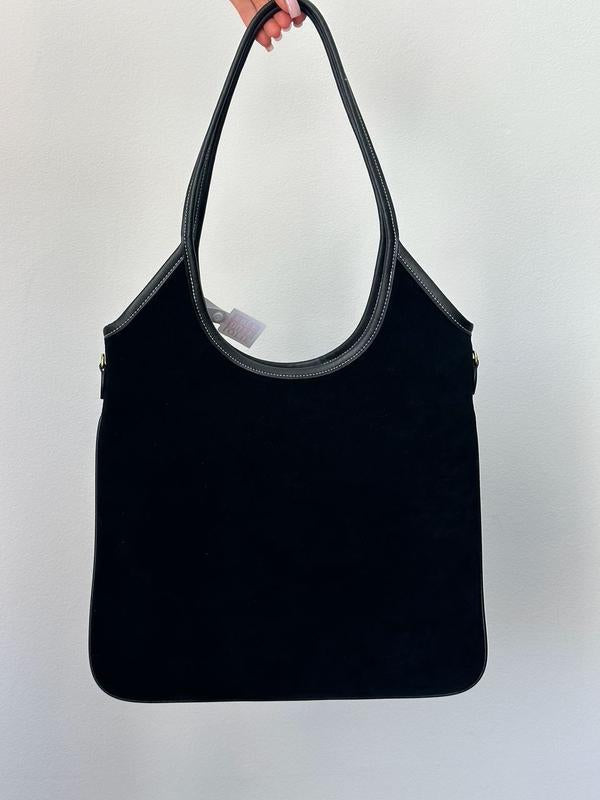 Miu Miu Suede Logo Tote Bag