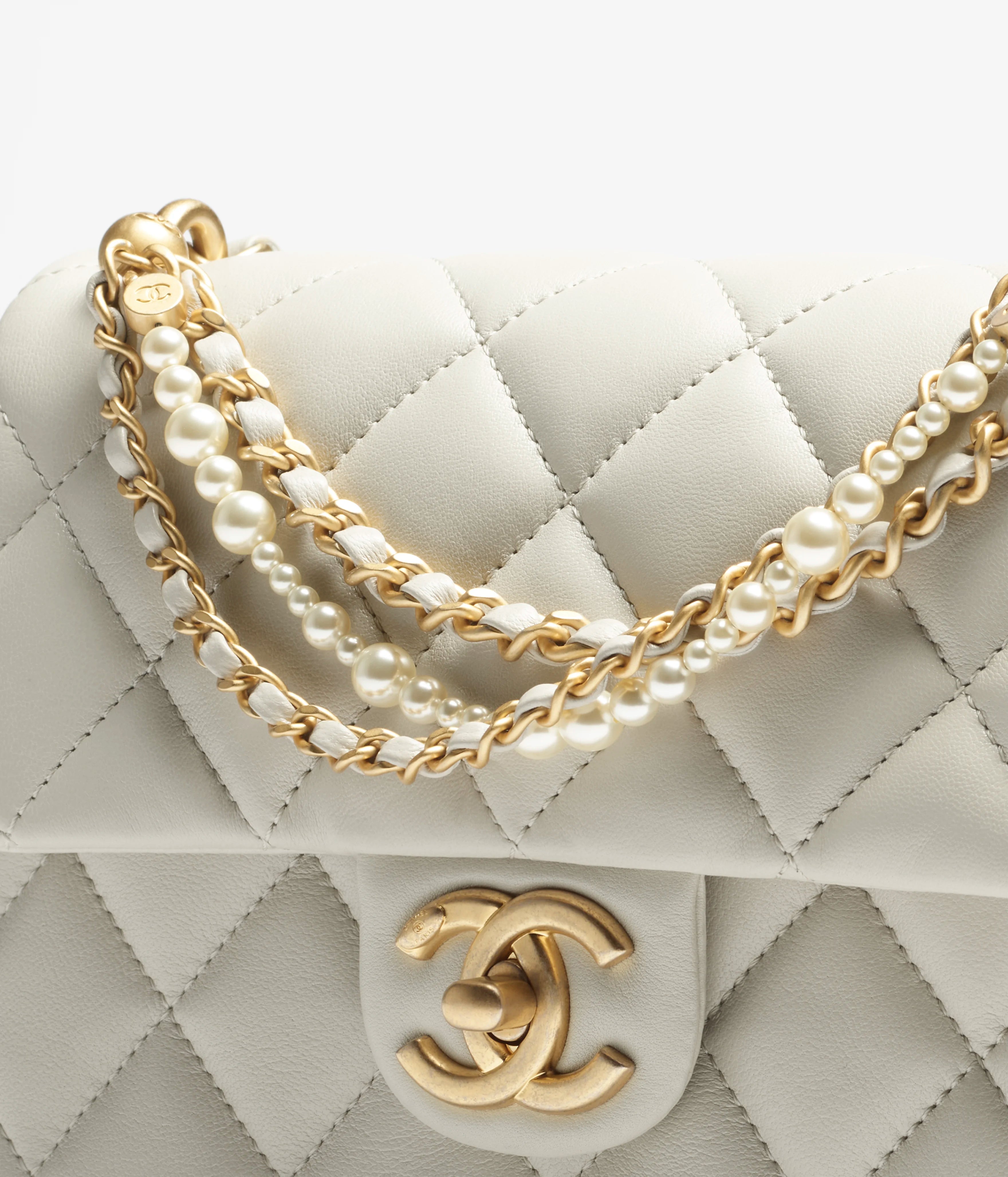 Mini Quilted Chain Shoulder Bag with Charm Details