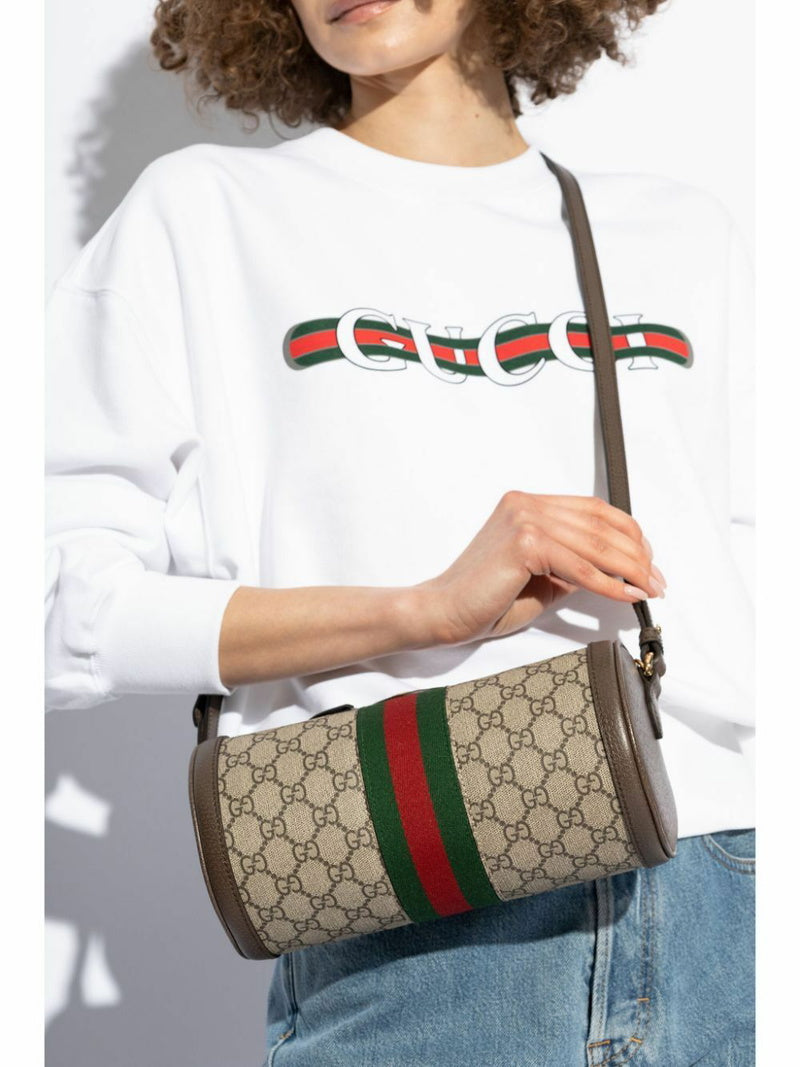 Gucci GG Canvas Shoulder Bag with Chain