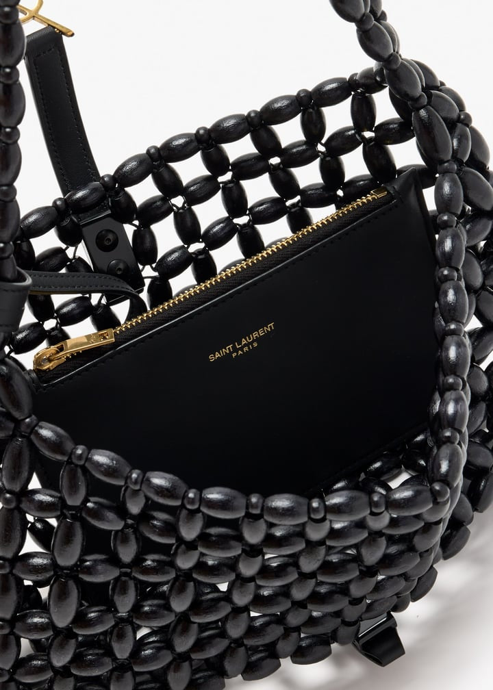 Saint Laurent Le 5 à 7 Beaded Shoulder Bag