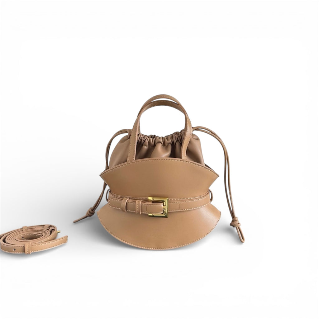 Balmain B-Buzz Dynasty Leather Small Tote Bag