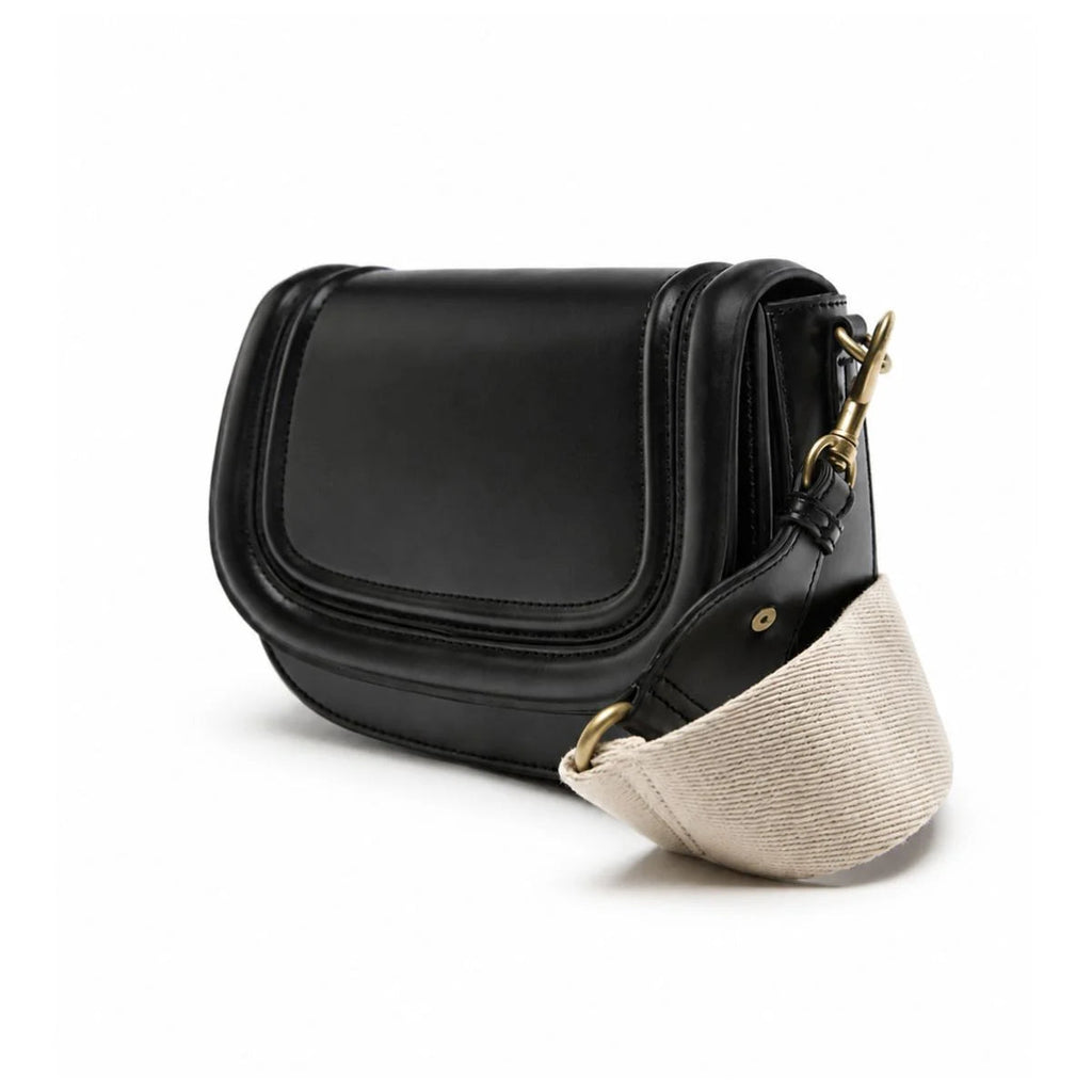 Zara Leather Crossbody Saddle Bag