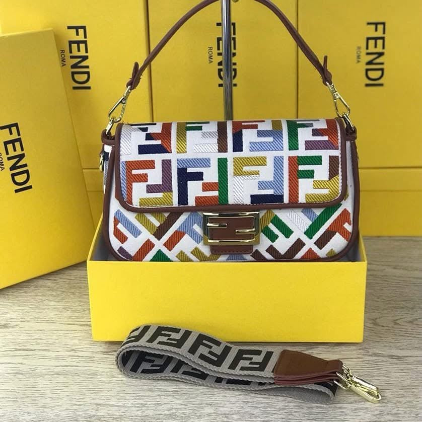 Fendi Baguette Bag – Multicolor Canvas