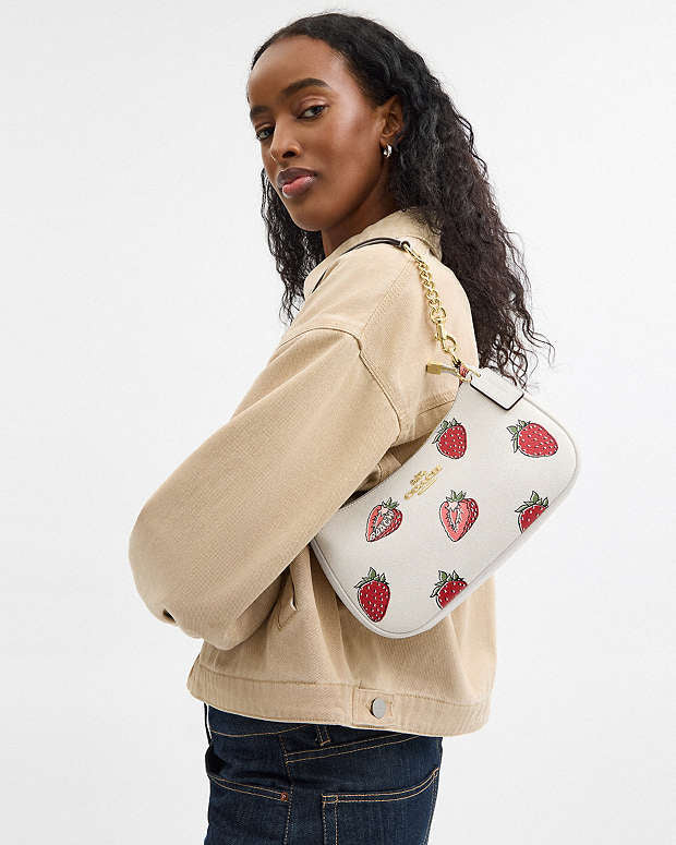 COACH TERI SHOULDER BAG WITH STRAWBERRY PRINT 🍓