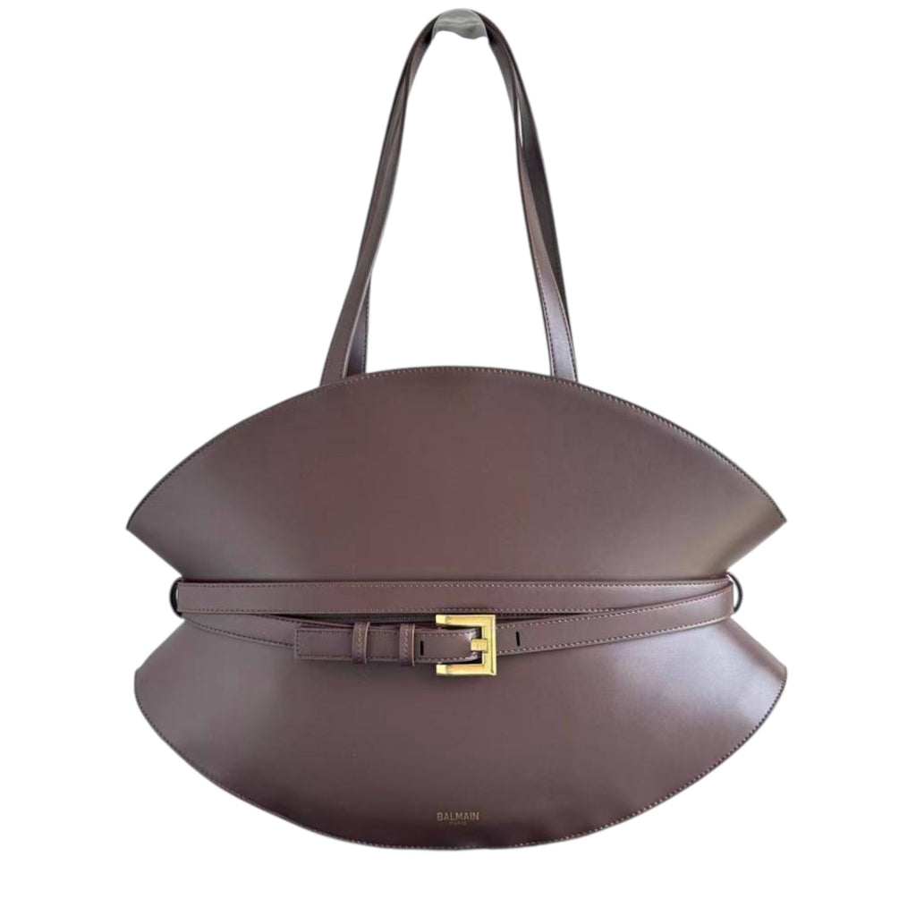 BALMAIN Shuffle Belt Shoulder Bag in Calfskin