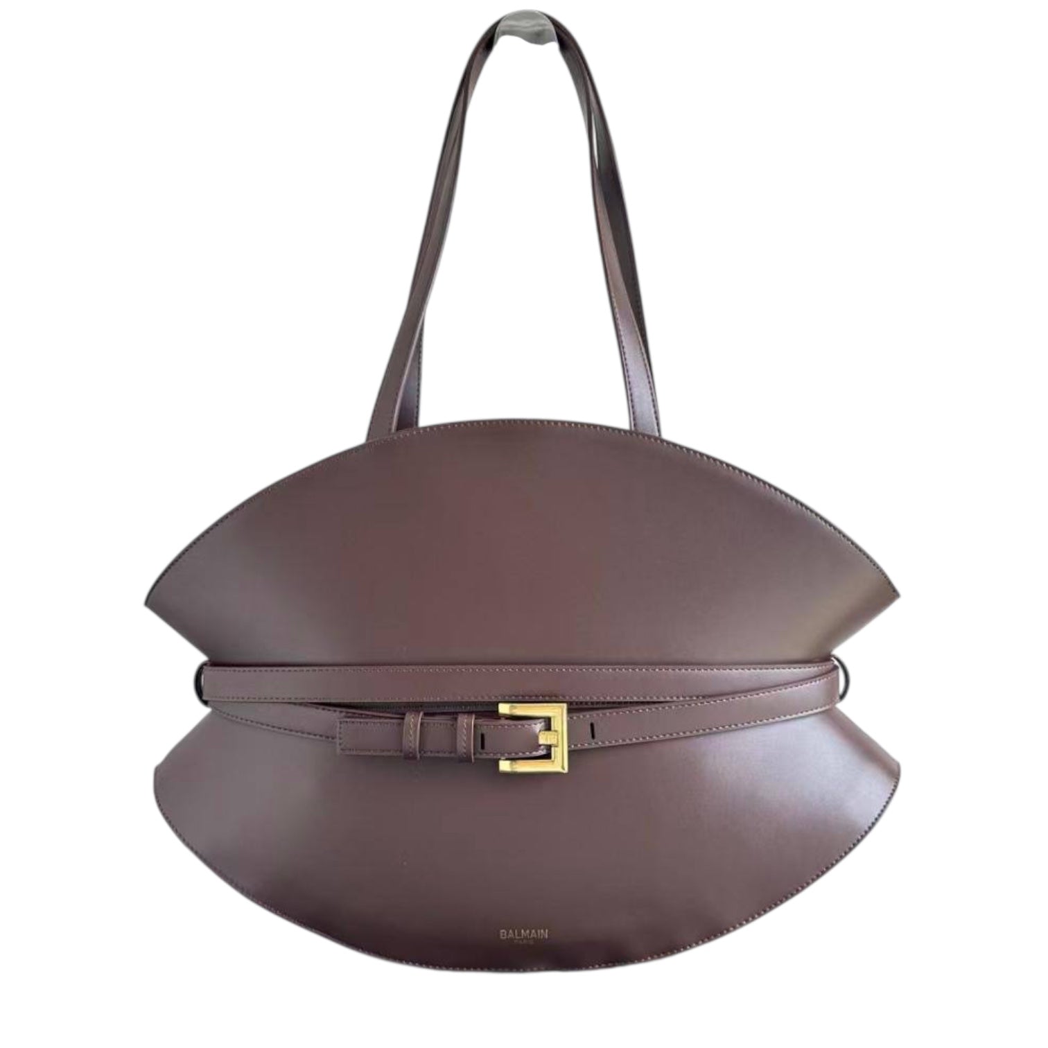 BALMAIN Shuffle Belt Shoulder Bag in Calfskin