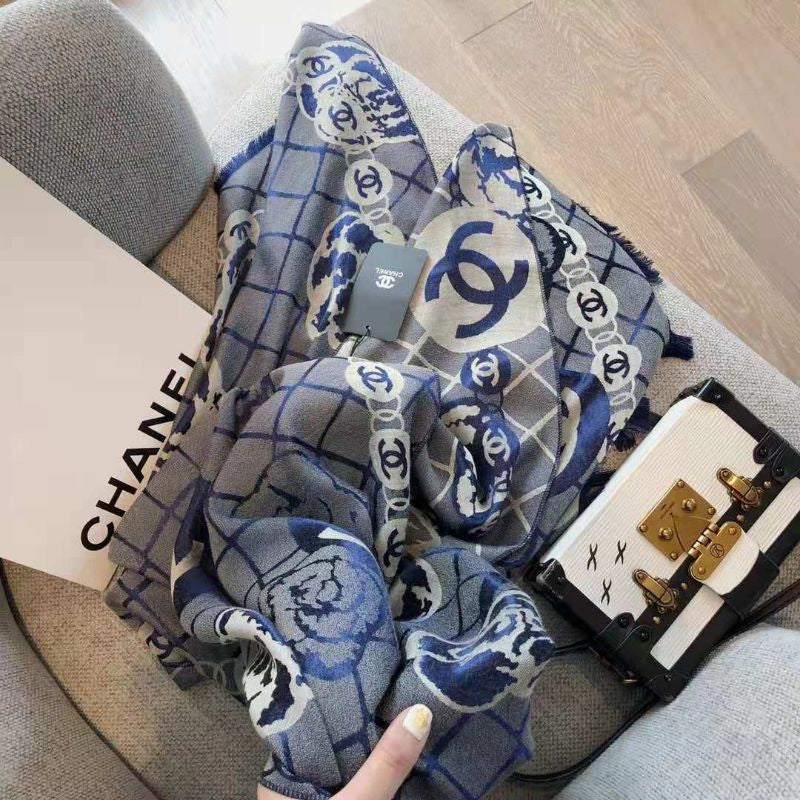 Chanel Double-Face Silk Scarf