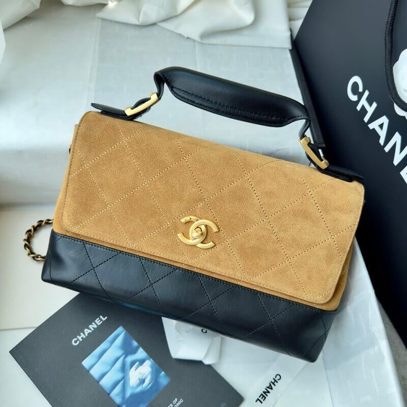 Chanel Coco Handle Flap Bag – Suede & Leather