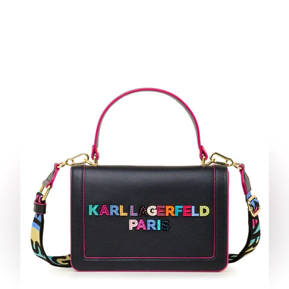 Karl Lagerfeld Paris Multicolor Logo Satchel