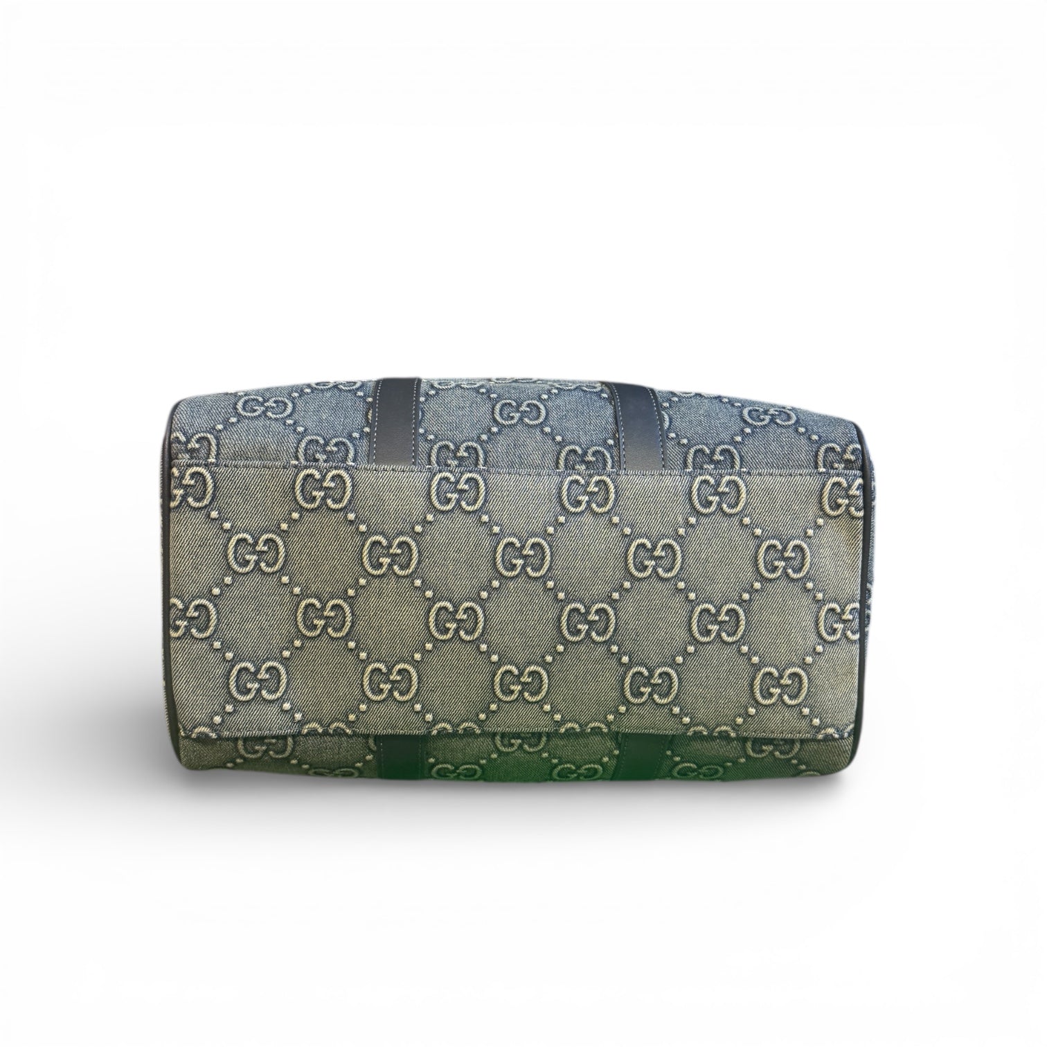 Gucci GG Denim Boston Top Handle Bag