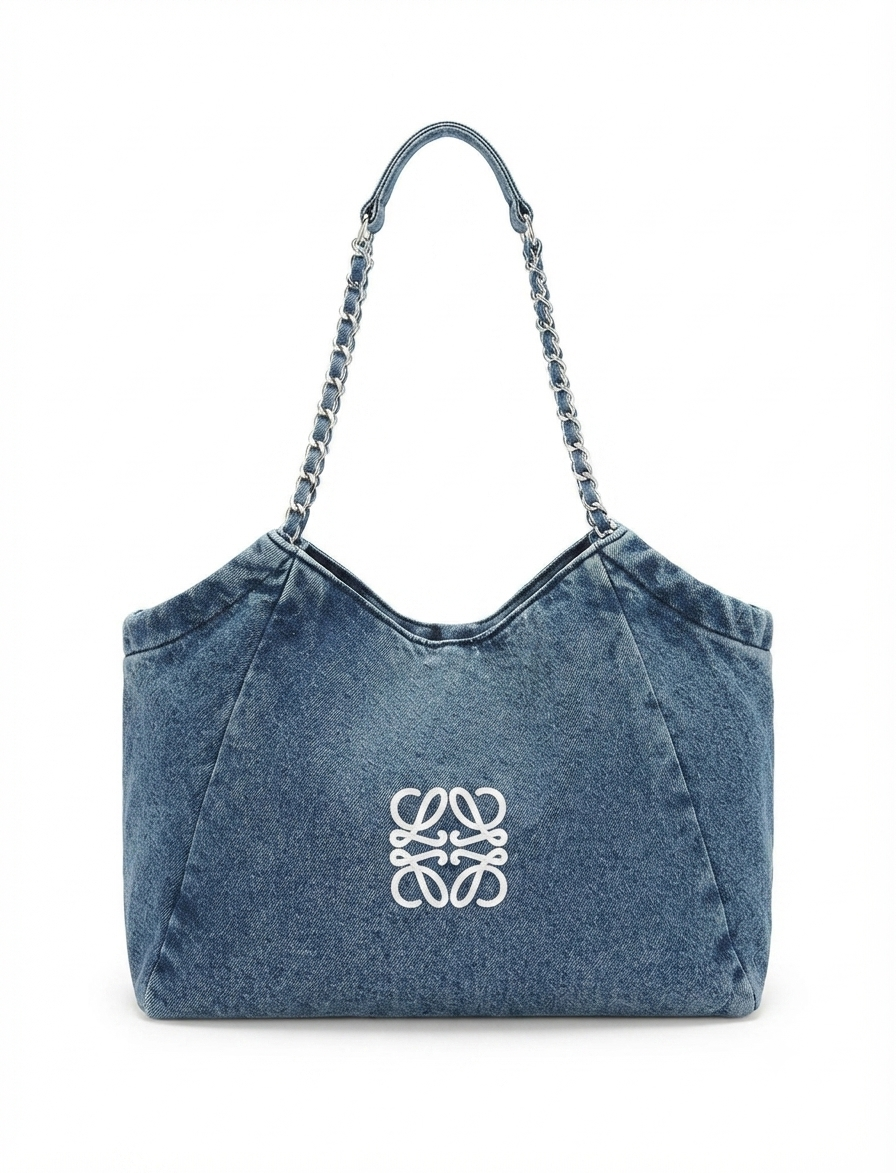 Loewe Flamenco Denim Shoulder Bag