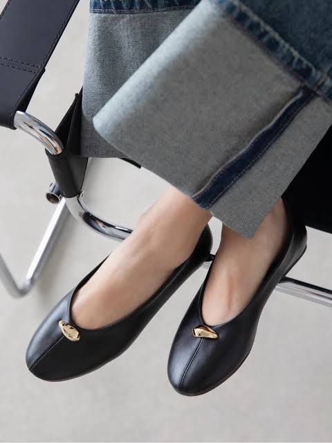 Zara Leather Ballet Flats