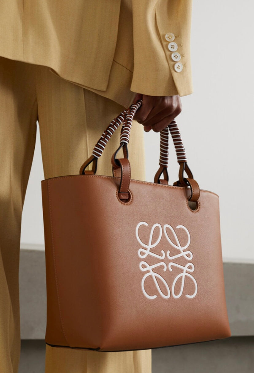 Loewe Anagram Debossed Printed Leather Tote