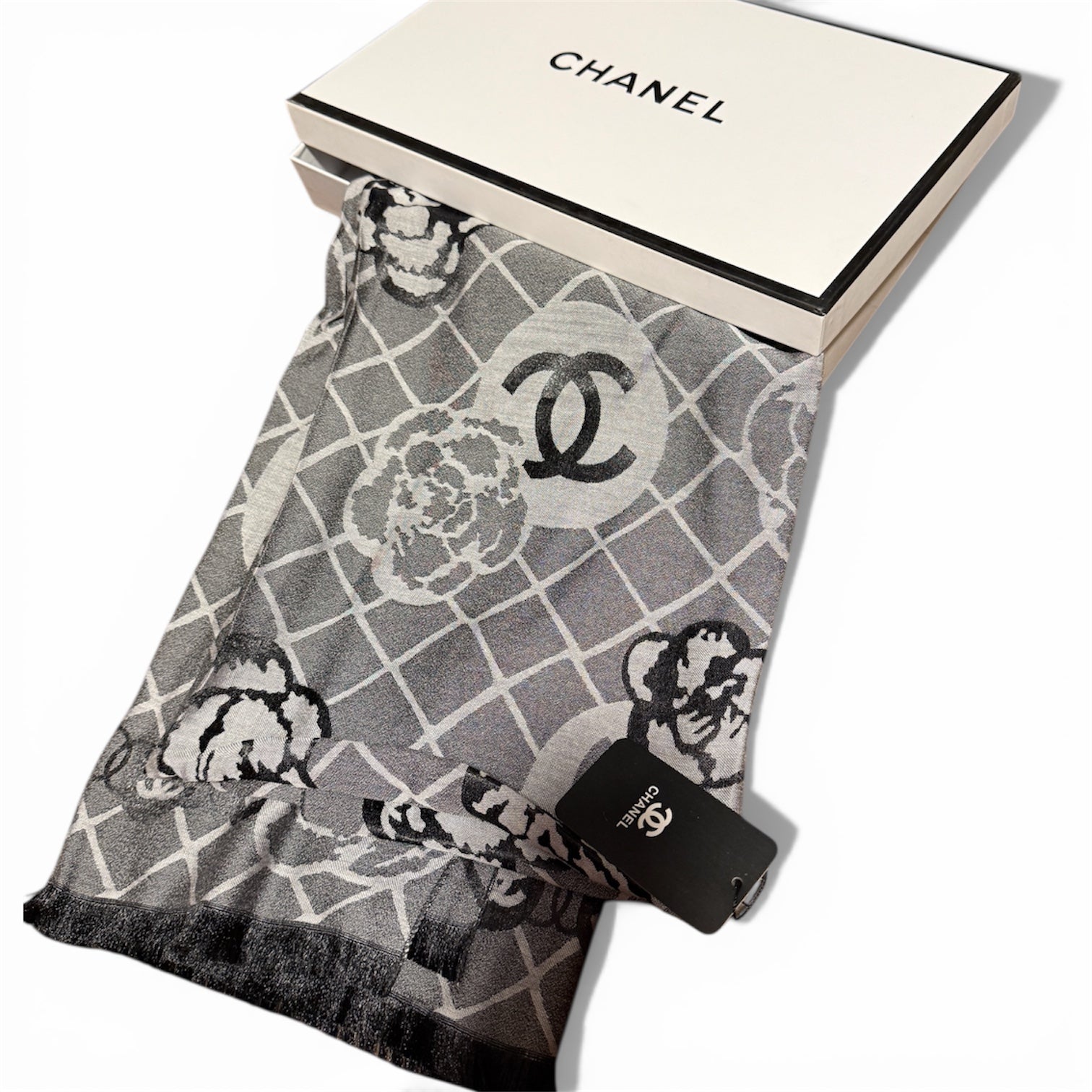Chanel Double-Face Silk Scarf
